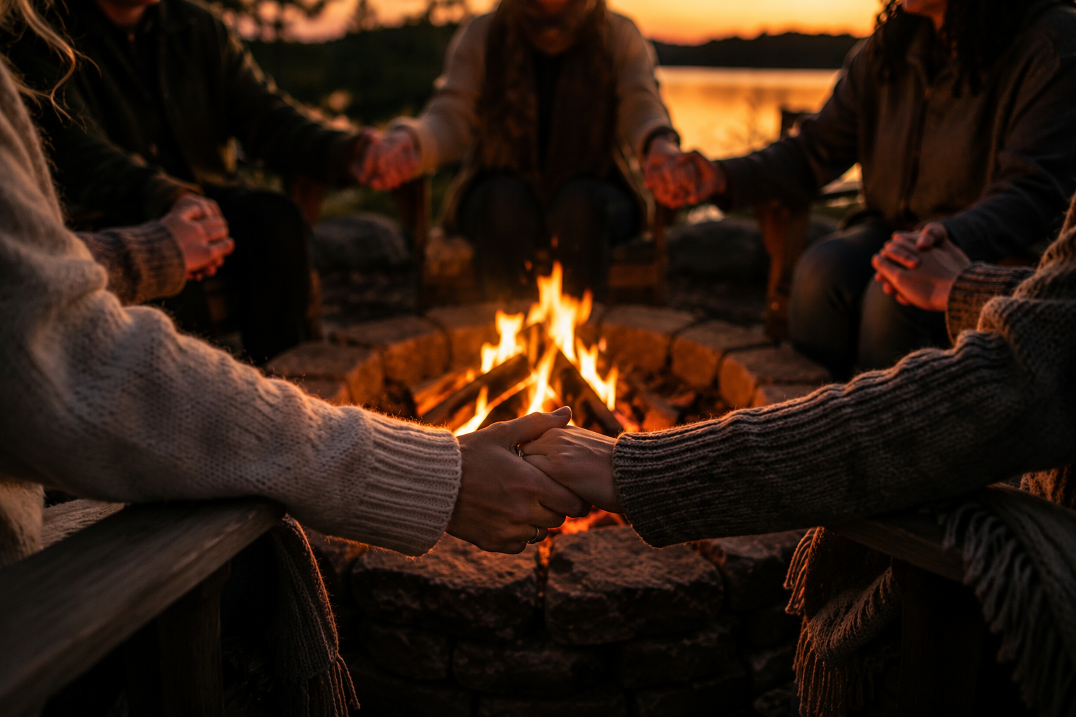 Prayer Around the Fire